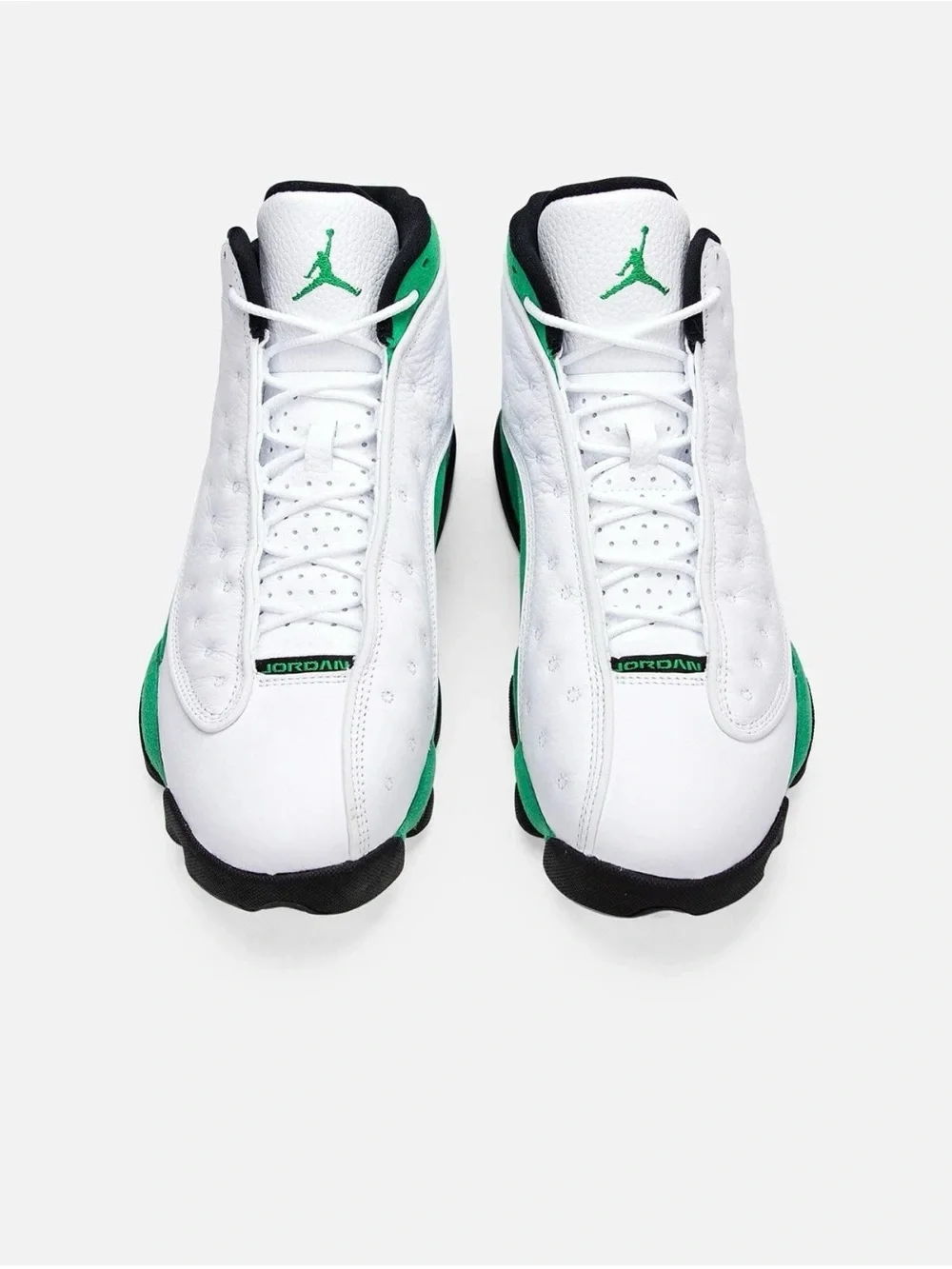Jordan White and Green Men's Athletic Basketball Shoes